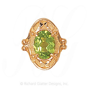 GS450 PD - 14 Karat Gold Peridot Slide 